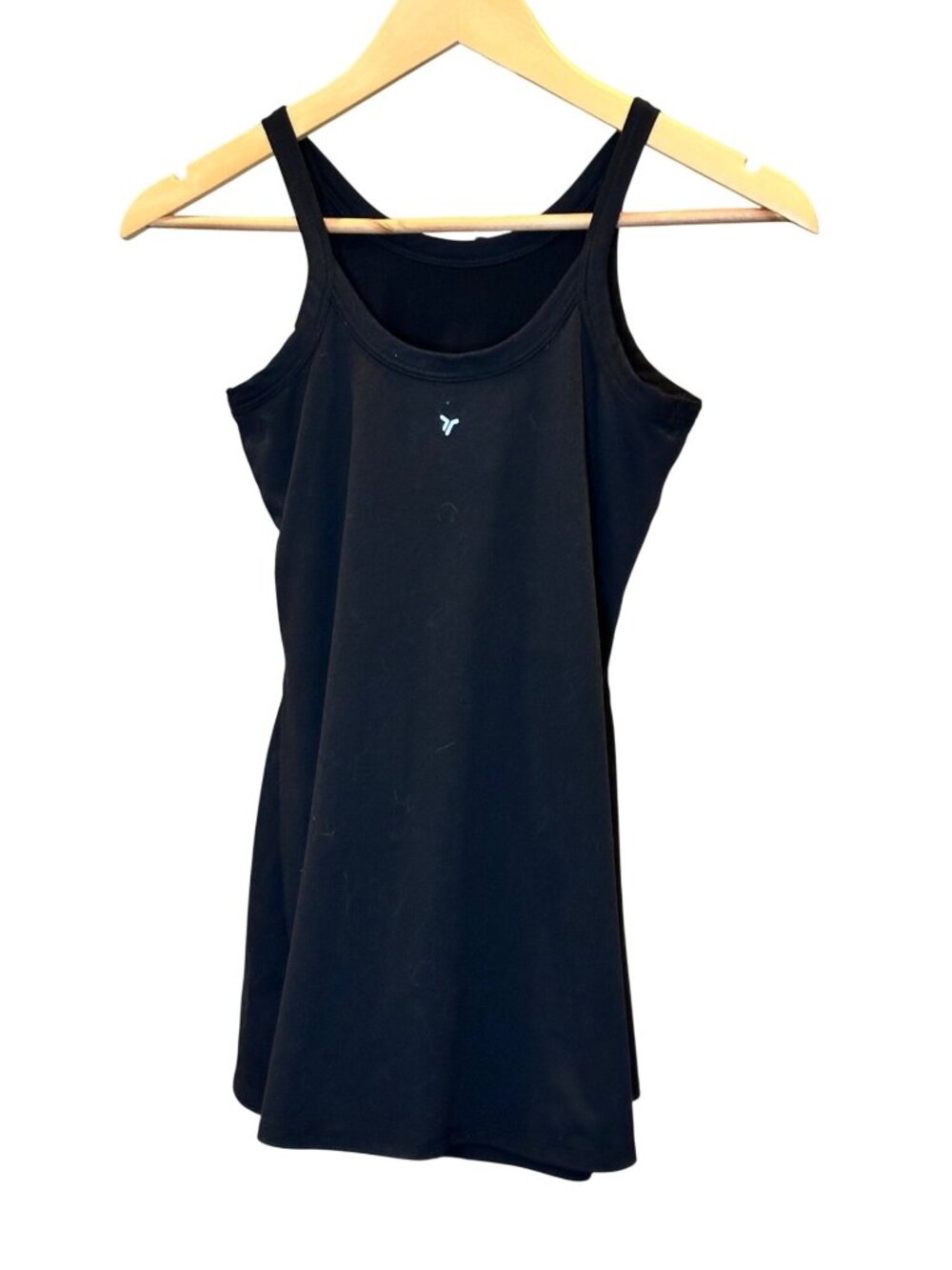 Old Navy Active Powerpress Girls XL Black Tank Dress with Shorts Size 14-16
